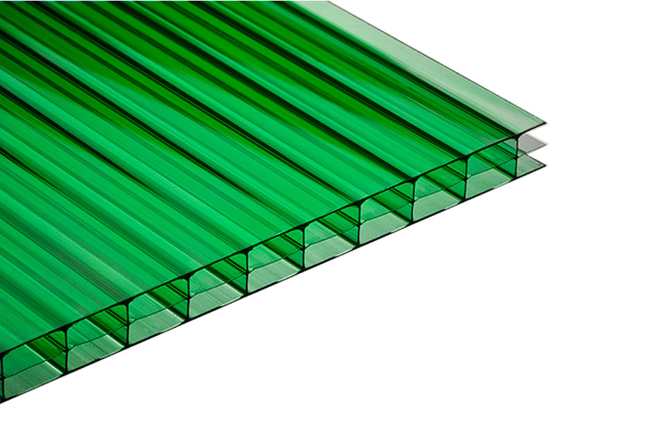 Сотовый поликарбонат, зеленый, 10 мм (арт. 060104601)
