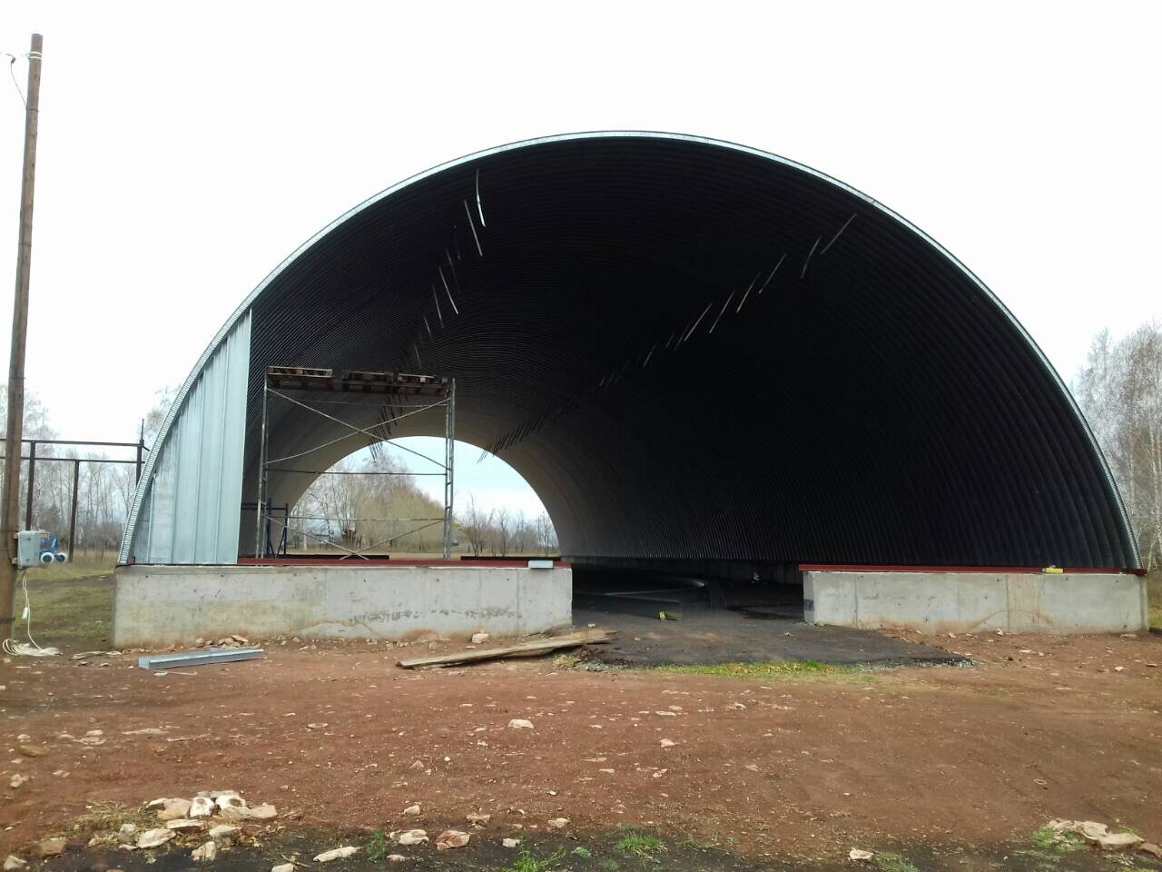 Быстровозводимые бескаркасные ангары