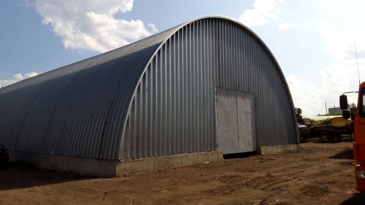 Быстровозводимые бескаркасные ангары