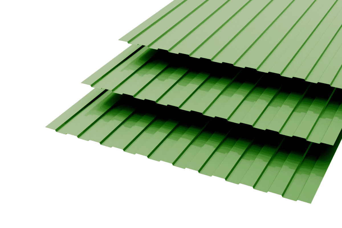Профлист C-8 Polyester Эконом RAL 6002 Зеленый лист