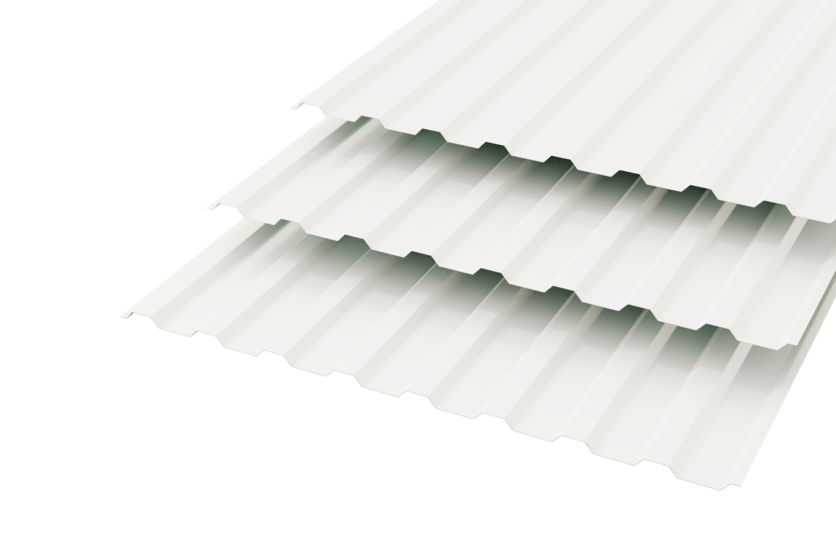 Профлист МП20 Polyester 0,35 RAL 9003 Белый Сторона В