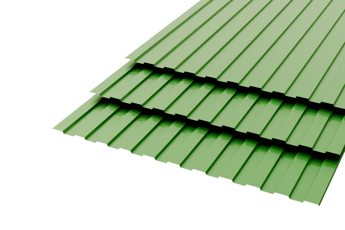 Профлист СС-10 Polyester 0,4 RAL 6002 Зеленый лист