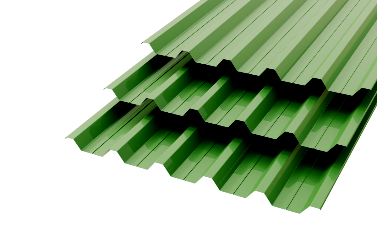 Профлист C-44  Polyester 0,5 RAL 6002 Зеленый лист