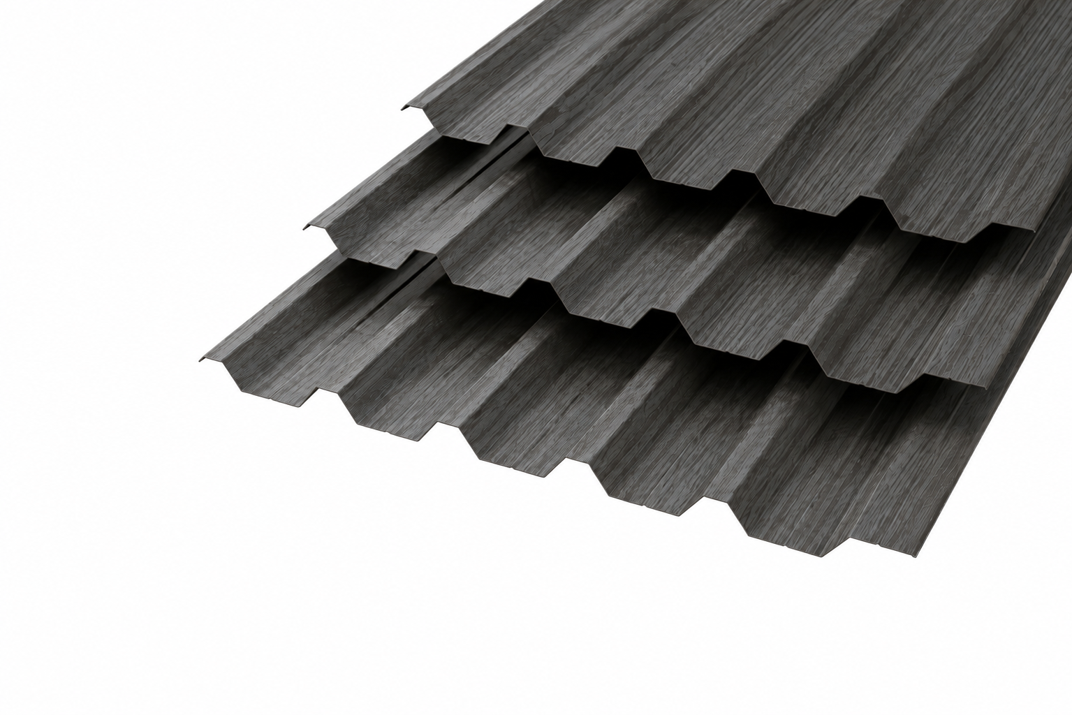 Профлист C-44  Polyester 0,8 RAL 7024 Графитово-серый 3D