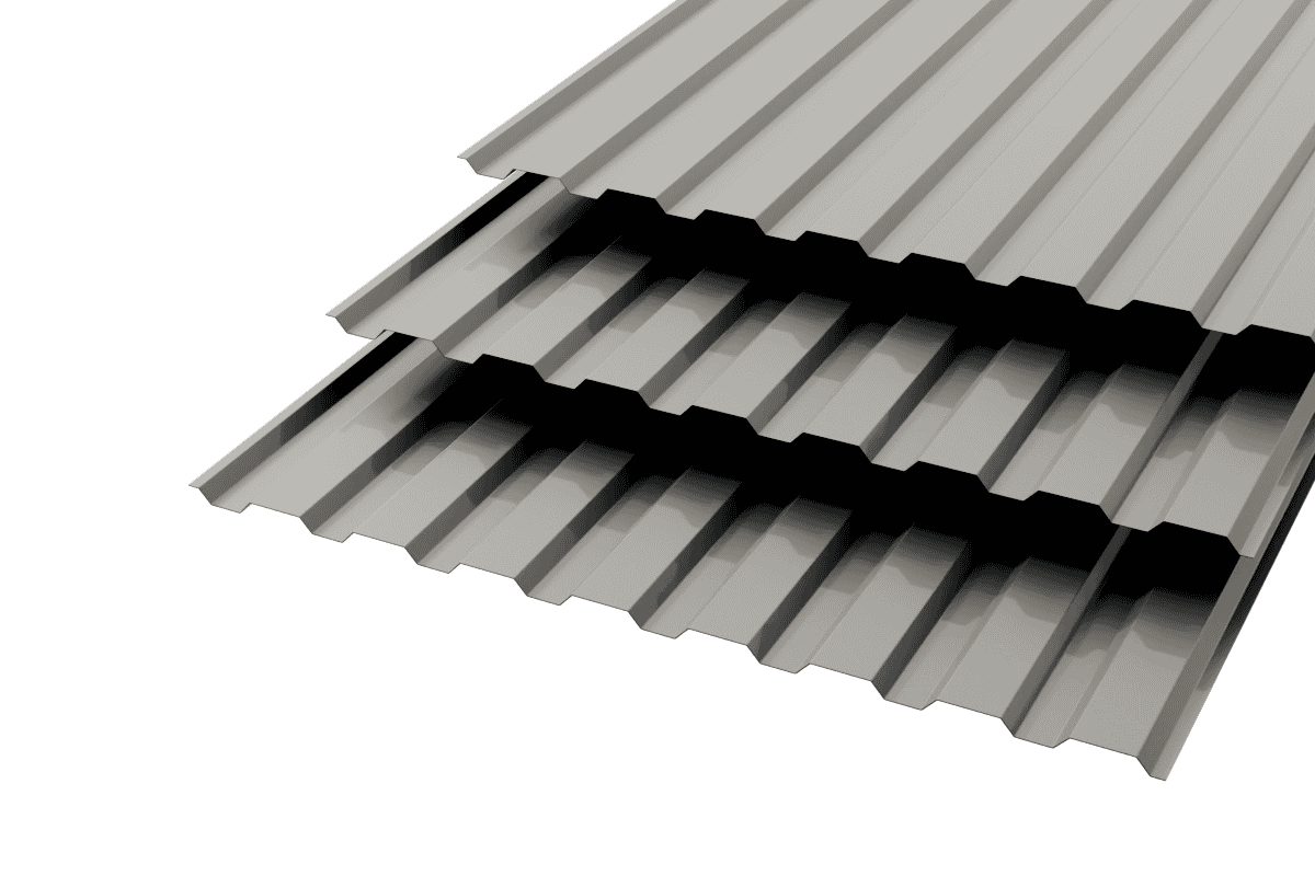Профлист МП20 Polyester 0,5 ( двухсторонний окрас ) RAL 7024 Графитово-серый 3D