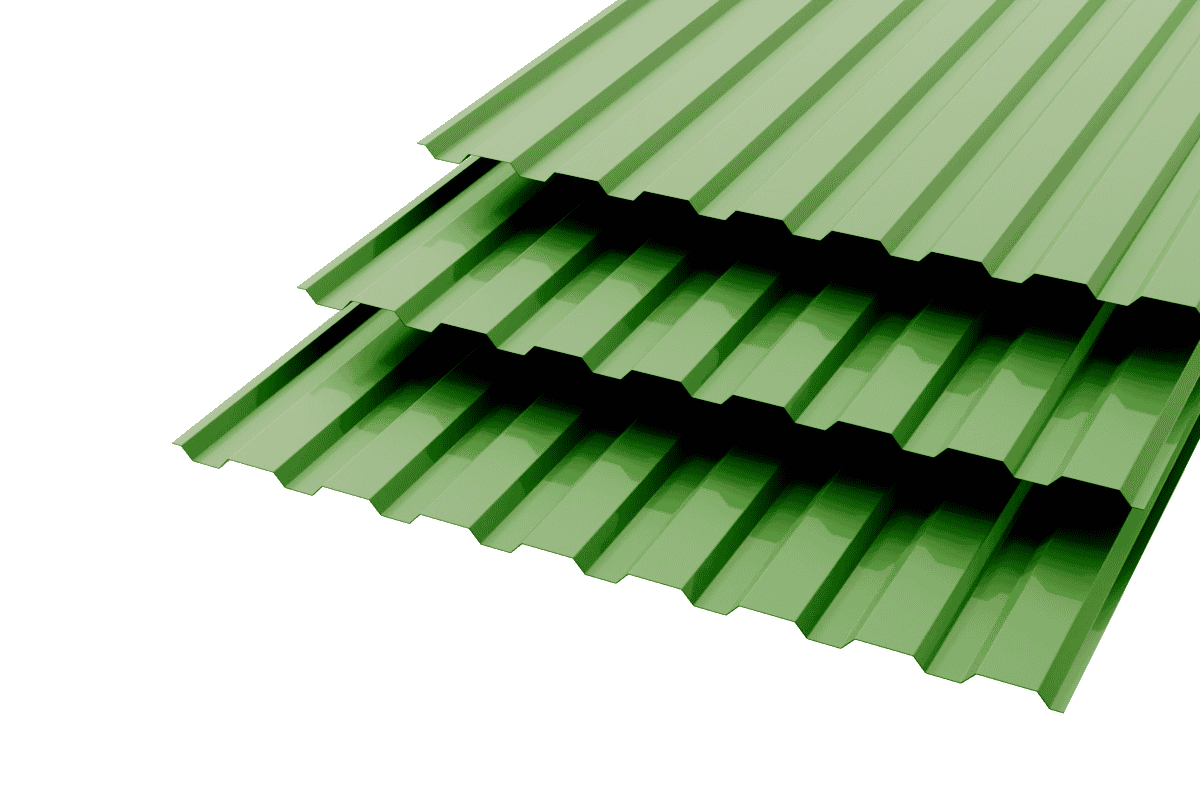 Профлист МП20 Polyester 0,7 RAL 6002 Зеленый лист
