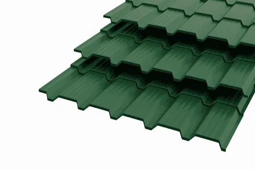 Металлочерепица "Каскад" Polyester 0,5 RAL 6005 Зеленый мох смотреть фото