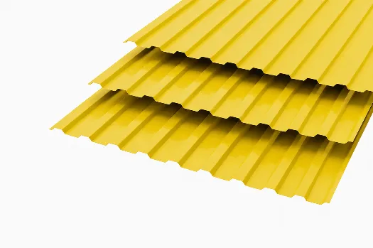 Профлист МП20 Polyester 0,35 RAL 1018 Желтый Сторона В смотреть фото