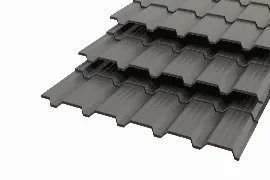 Металлочерепица "Каскад" Polyester 0,5 RAL 7004 Графит