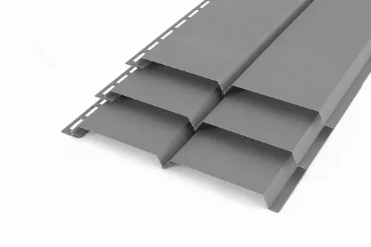 Металлосайдинг металлический «Евробрус Гладкий» 0,5 RAL 7004 Серый смотреть фото